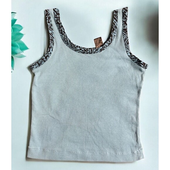 Vintage Gitano 90s Y2K BlueCrop Top Funky Size M animal print trims - Picture 5 of 5